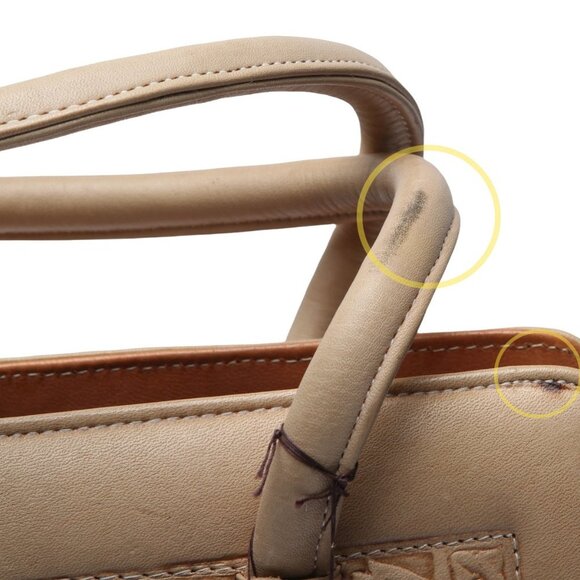 Vintage Mexican Tan Tooled Leather Handbag Purse Mayan Art Bull Retro Top Handle - Picture 11 of 16